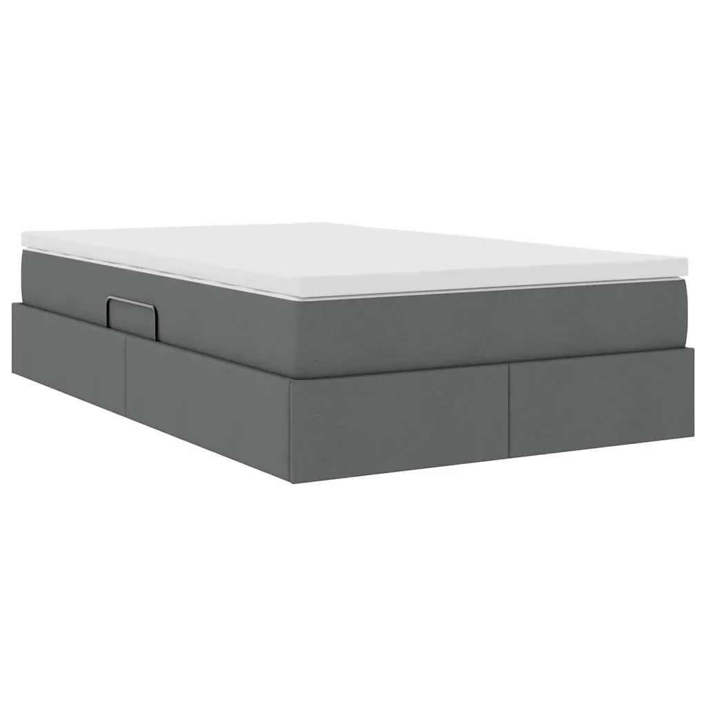 Letto con contenitore e materasso Grigio scuro 120 x 200 cm 3370219