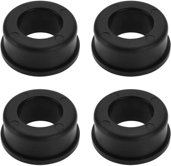 Riduttore per 4 pezzi - Diametro esterno 35 mm - Diametro interno 20 mm - Altezza 16 mm - Materiale plastico - Per carrello/ruota