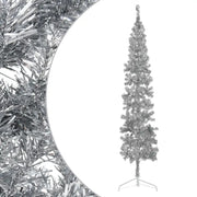 Albero Natale | Decorazioni natalizie Artificiale Sottile a Met¨¤ Supporto Argento 240cm