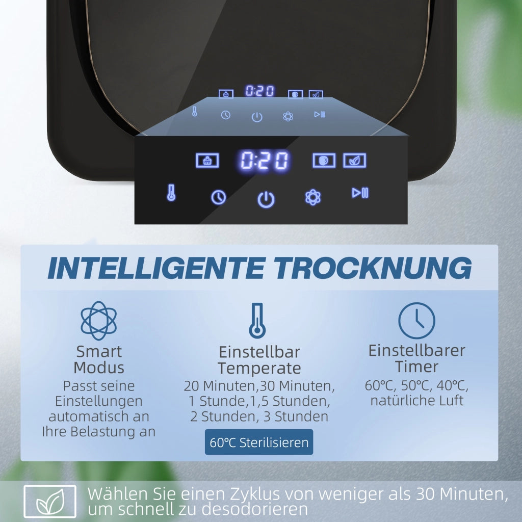 Asciugatrice UV Compatta ¨C Xylo ¨C 4 kg, Acciaio Inossidabile, Nero