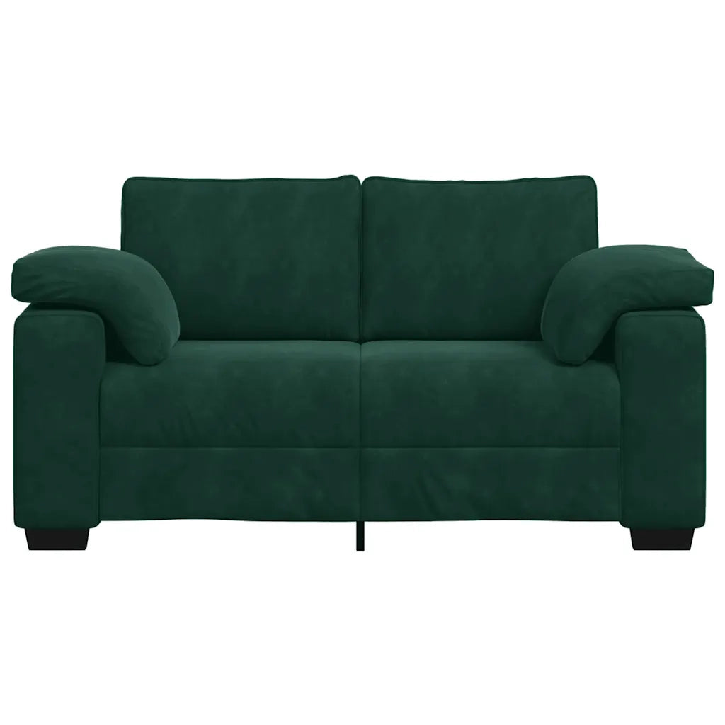 Divano Divanetto Verde Scuro 160x77x82 cm Velluto 4105259