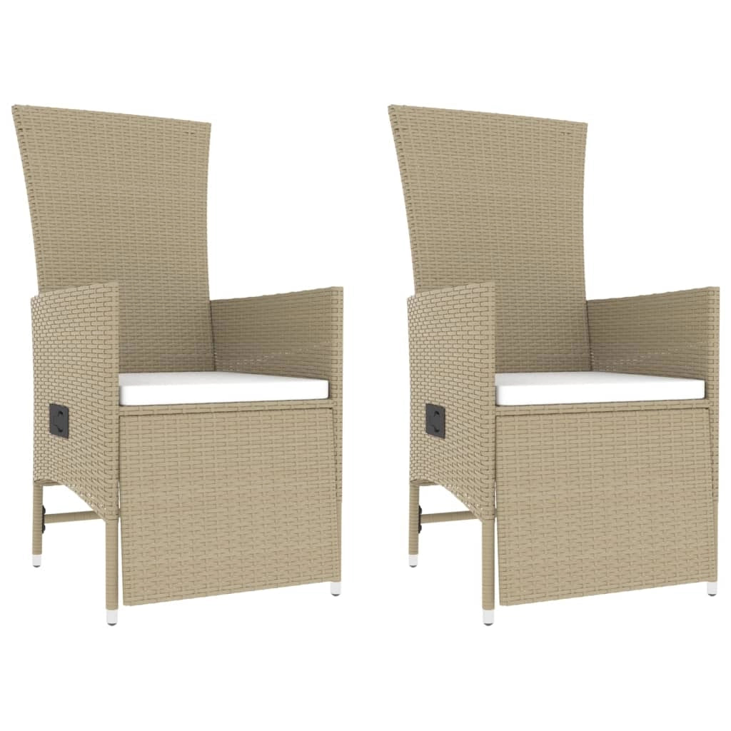 Set di mobili da giardino mobili da esterno set da 3 pezzi polyrattan beige e acciaio 02_0014200