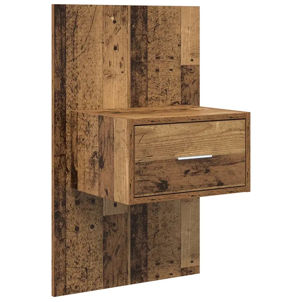 Testata con Comodino 3 pcs Legno vecchio Legno multistrato 3415737