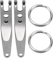 2 Pezzi di Clip di Blocco Scheggiatura Clip Tattica Clip Tasca Clip Rvs Outdoor Riem Clip con Chiave Multifunzionale Chiaveholder con Tessera