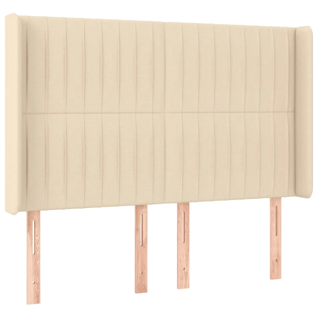 Letto a Molle con Materasso e LED Crema 140x200 cm in Tessuto 3138482