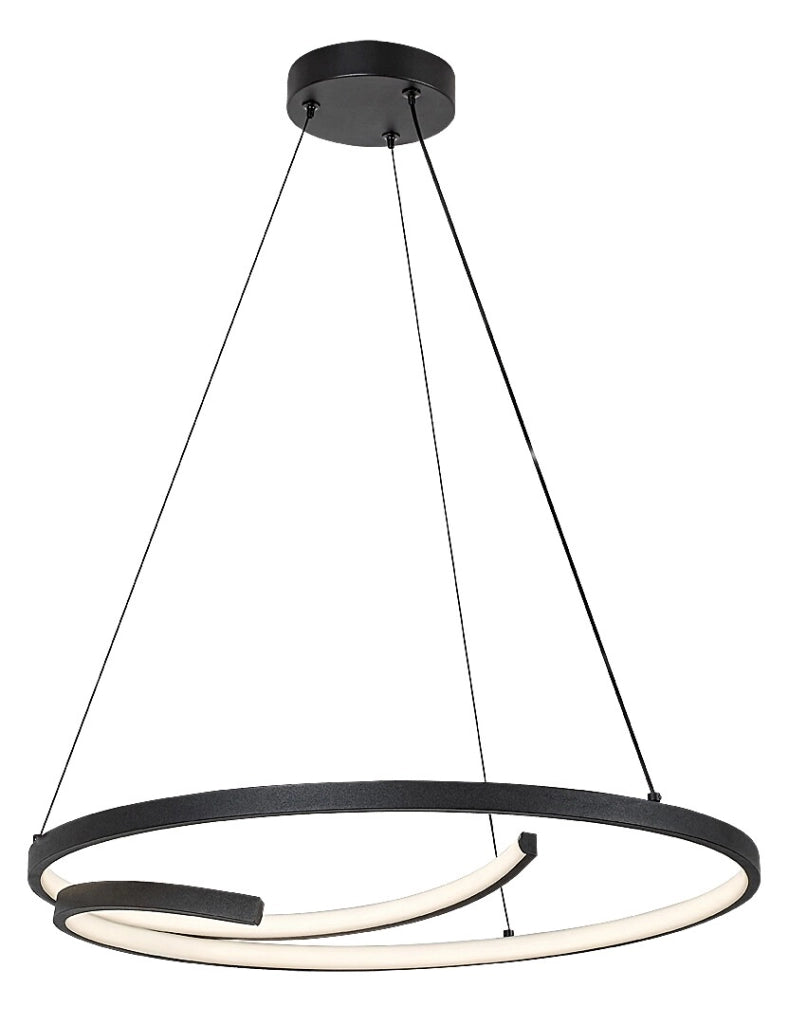 Lampada a sospensione Rabalux Niloo nera LED 40W 4000K