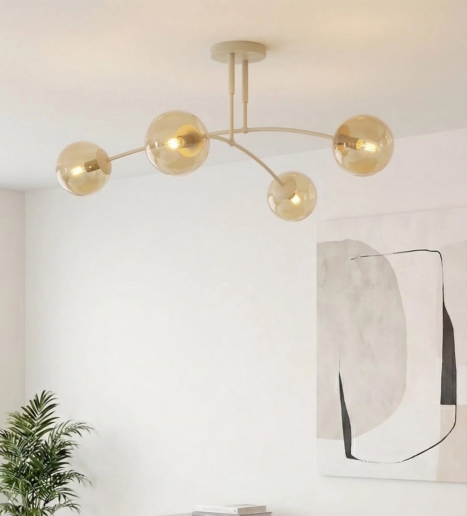 Lampada da soffitto PREGOS 4xE14 sfere beige Emibig
