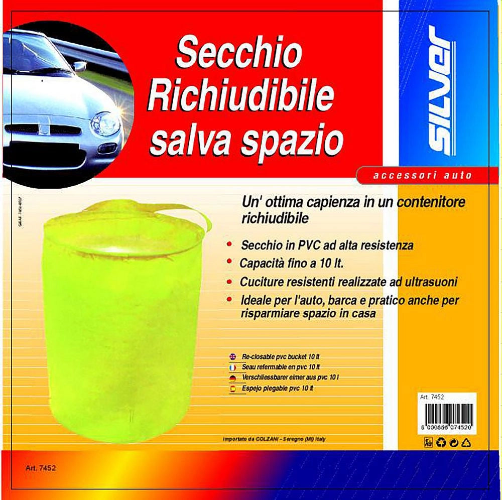 Secchio richiudibile salvaspazio 10 LT ideale per auto, barca e casa