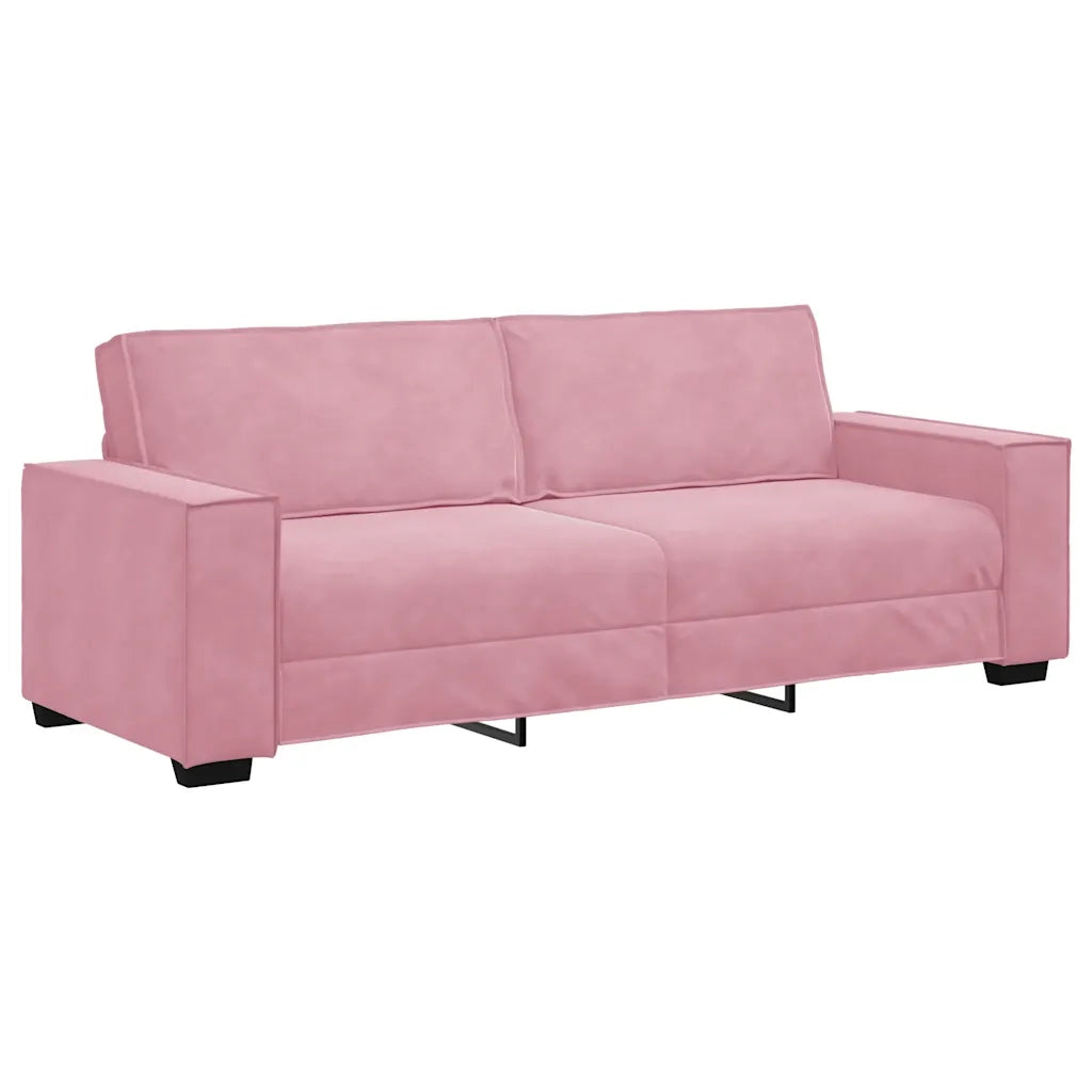 Set di Divani 2 pz con Cuscini rosa in Velluto 3324703