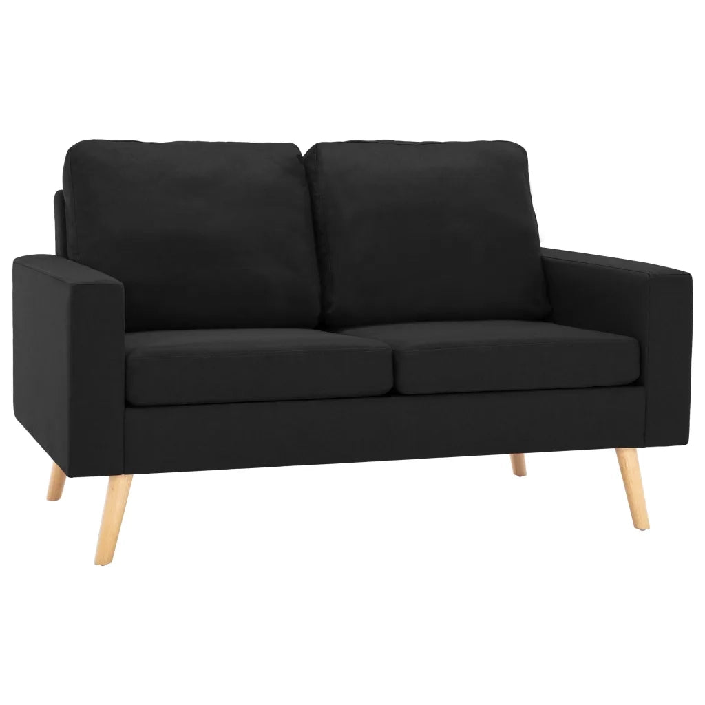 Divano a 2 Posti-Sofa 2 Posti Nero in Tessuto 789561
