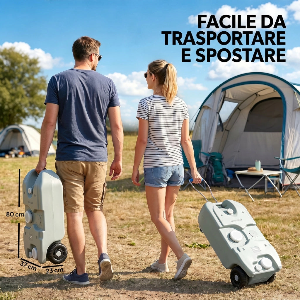 Serbatoio Acqua 40L con Ruote ¨C Minimal ¨C Grigio