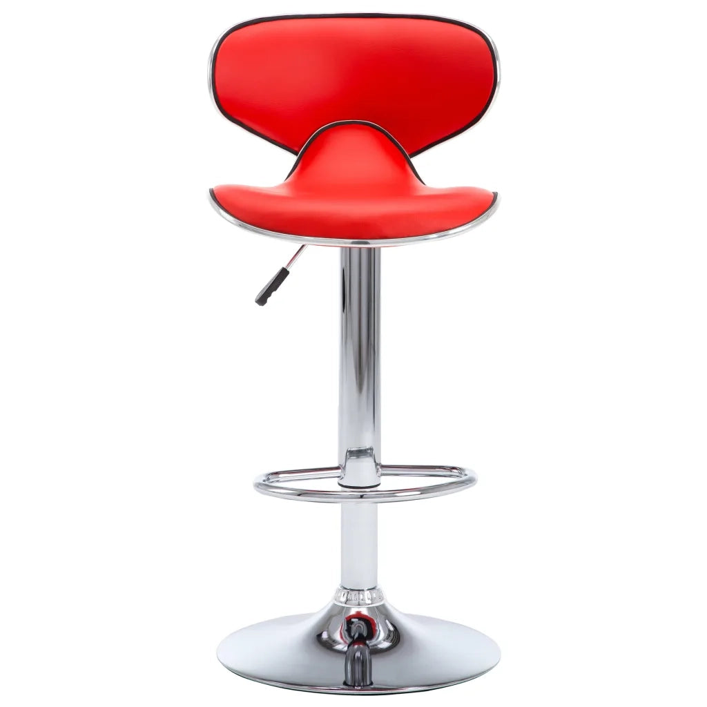 323645  Bar Stools 2 pcs Red Faux Leather 323645