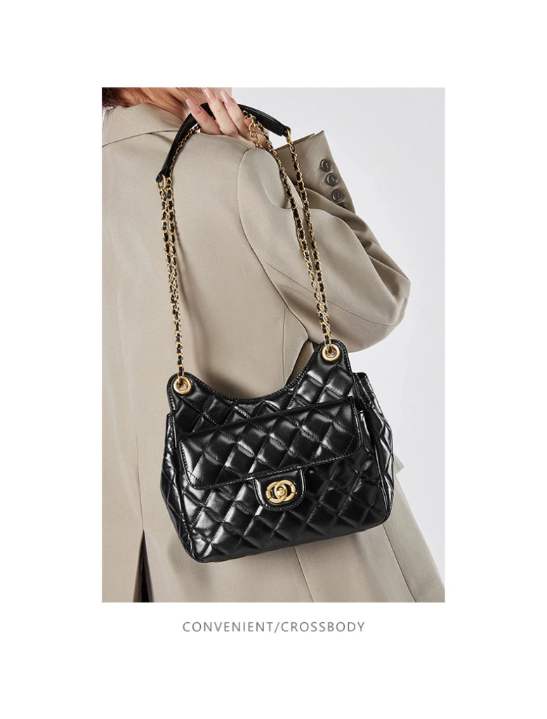 Borsa e borsetta da donna in vera pelle nera