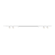 Kit Binario Moderno Mono Mix Metallo Bianco 5 Luci Led-Gu10 40W Calda
