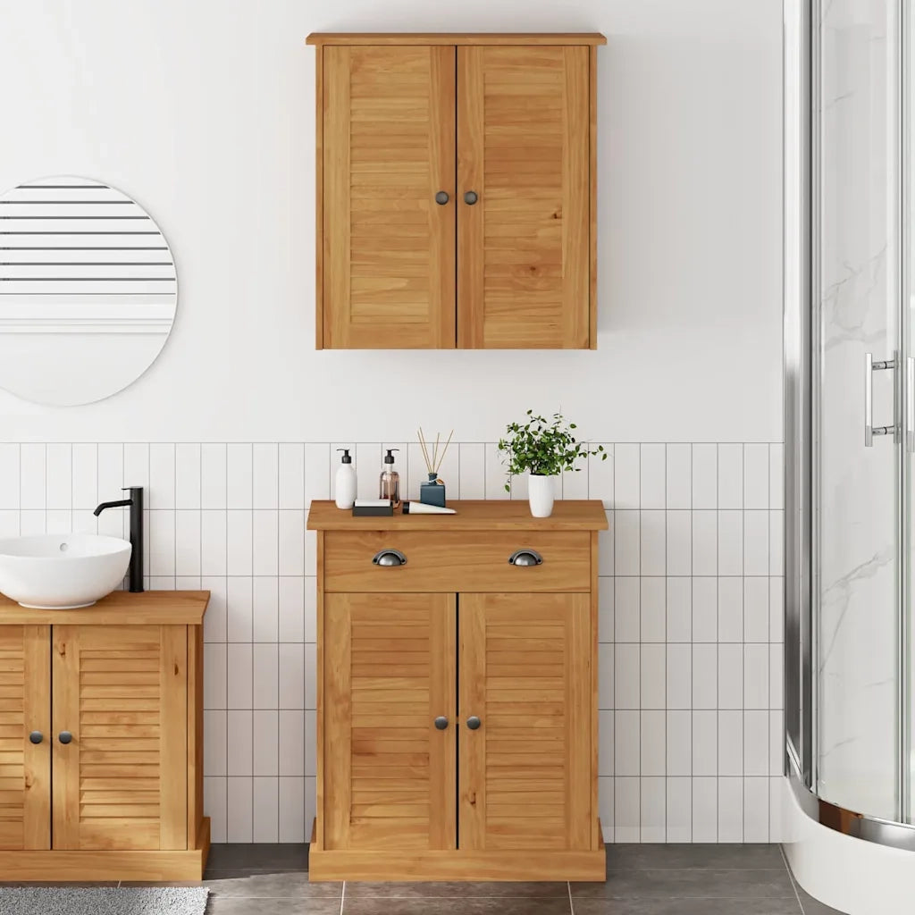 Set di mobili per il bagno VIGO 2 pcs Marrone e Marrone Miele 3328541