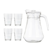 Set 5 pezzi con brocca 1,3L e 4 bicchieri da 270ml