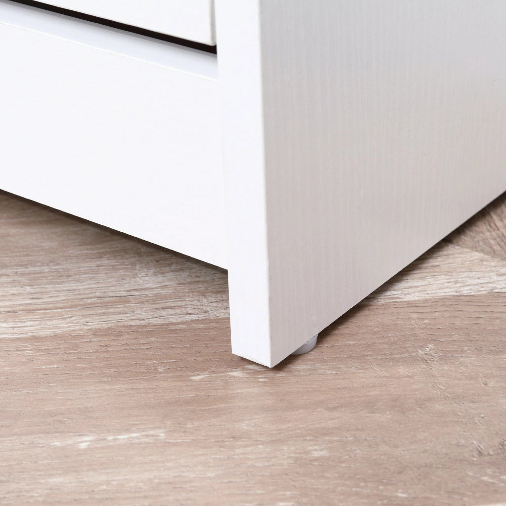 Scarpiera 3 Scomparti in Legno Bianco 60x24x132 cm