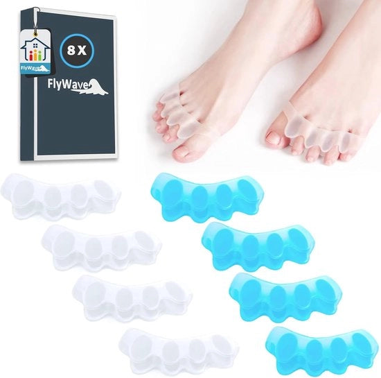 4 Paia di Spaziatori in Silicone - Correttore del Dito del Piede per Uomini e Donne
