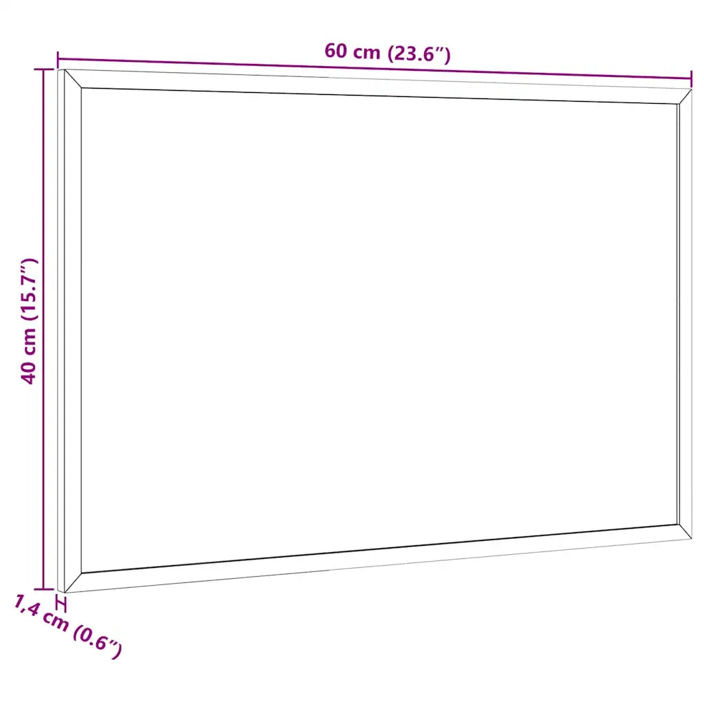 Lavagna Bianca Magnetica con Cornice in Legno di Pino 60x40 cm