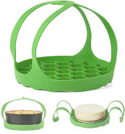 Harnas a vapore in silicone - Antiaderente - Verde - Accessori cucina - Portatile e multifunzionale - Adatto per pentola ad alta pressione - 20 x 51 cm