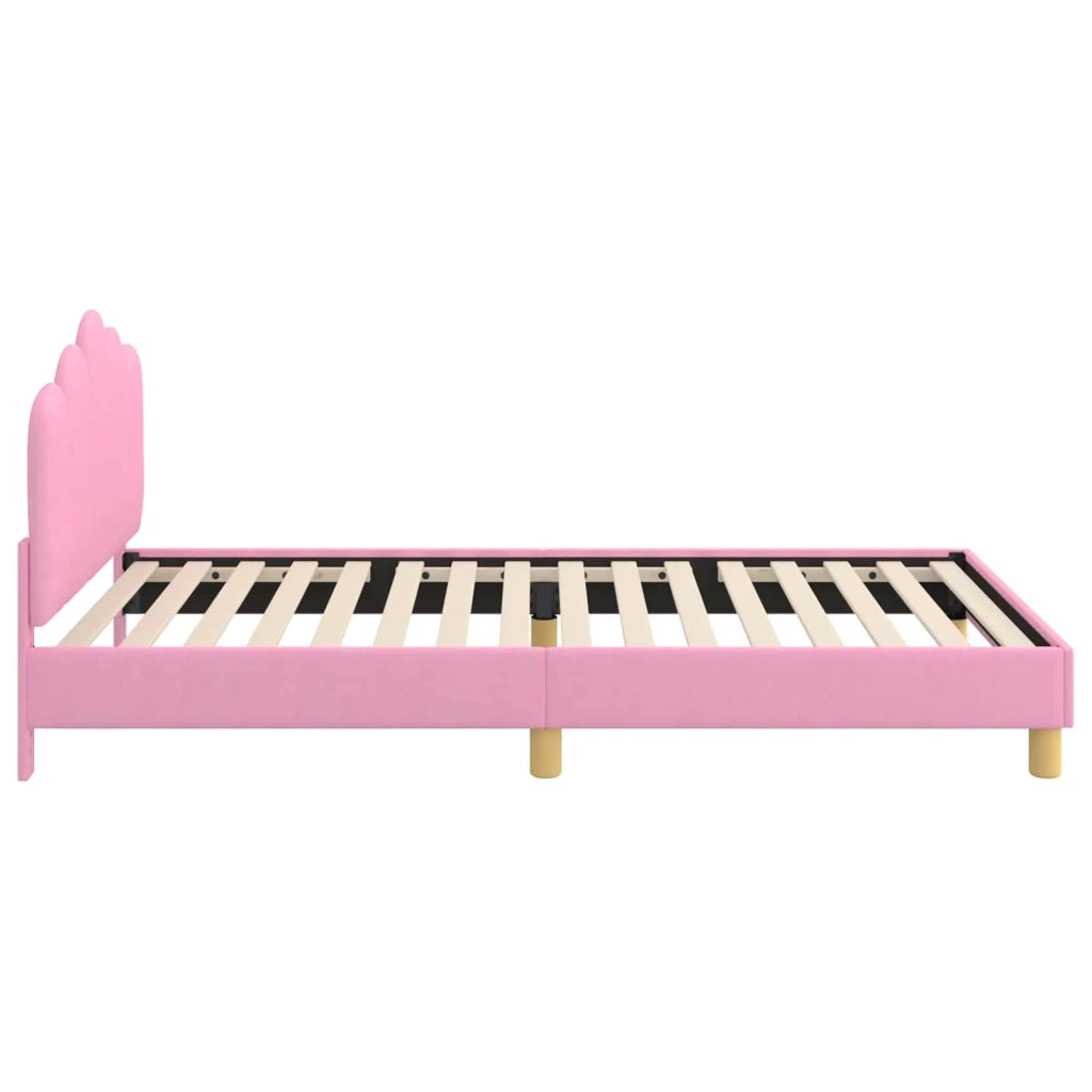 Struttura letto bambini con testata-Giroletto per bambini Rosa 80 x 200 cm Tessuto 225151