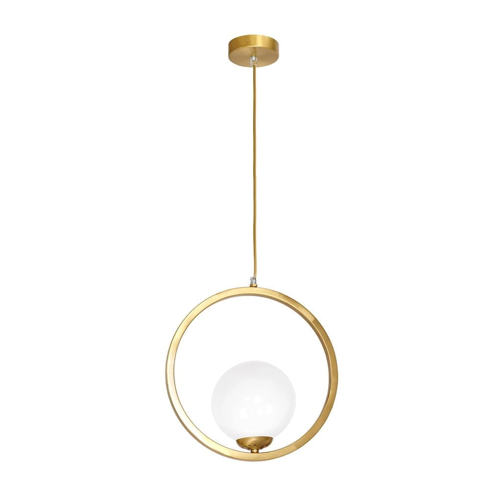 Lampada a sospensione Vienna oro/bianco E14 40W Milagro