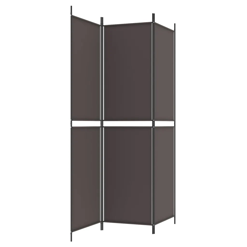 Divisorio a 3 Pannelli Marrone 150x200 cm in Tessuto 350227
