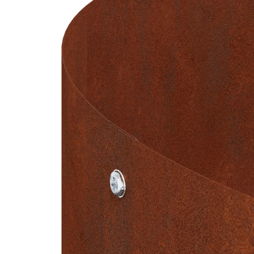 Anello per vaso-Supporto per Vaso Marrone 80 x 80 x 20 cm Acciaio CorTen