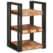 Comodino 2 pcs Marrone e Nero Legno massello di recupero 4016733