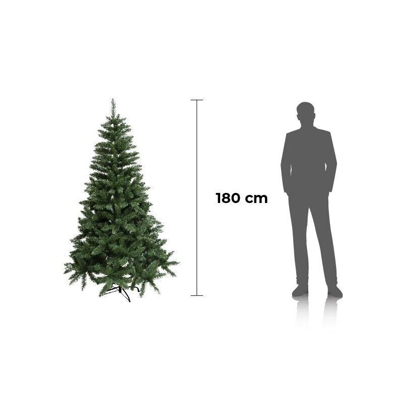 PRAGA ALBERO DI NATALE VERDE CON 633 RAMI DA 180 CM