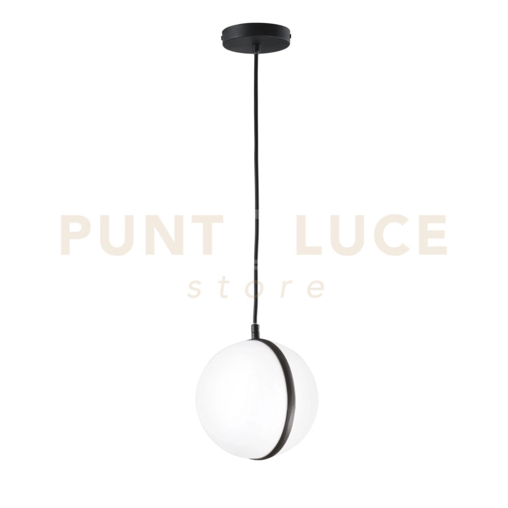 SOSPENSIONE ORBIT NERA 1 LUCE ATTACCO E27 IP44 20X130CM BASE IN ALLUMINIO