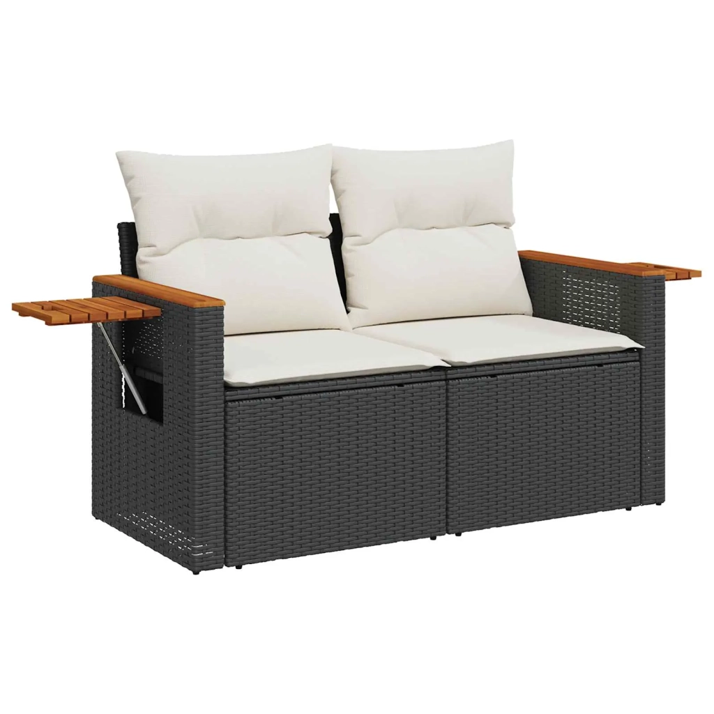 Set Divano da Giardino 13 pcs Nero polyrattan 3363090