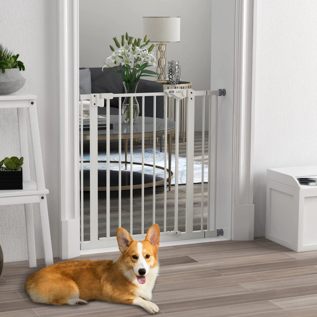 Cancello per Cani ¨C Minimal ¨C Metalloplastica, Bianco, 74-87 cm