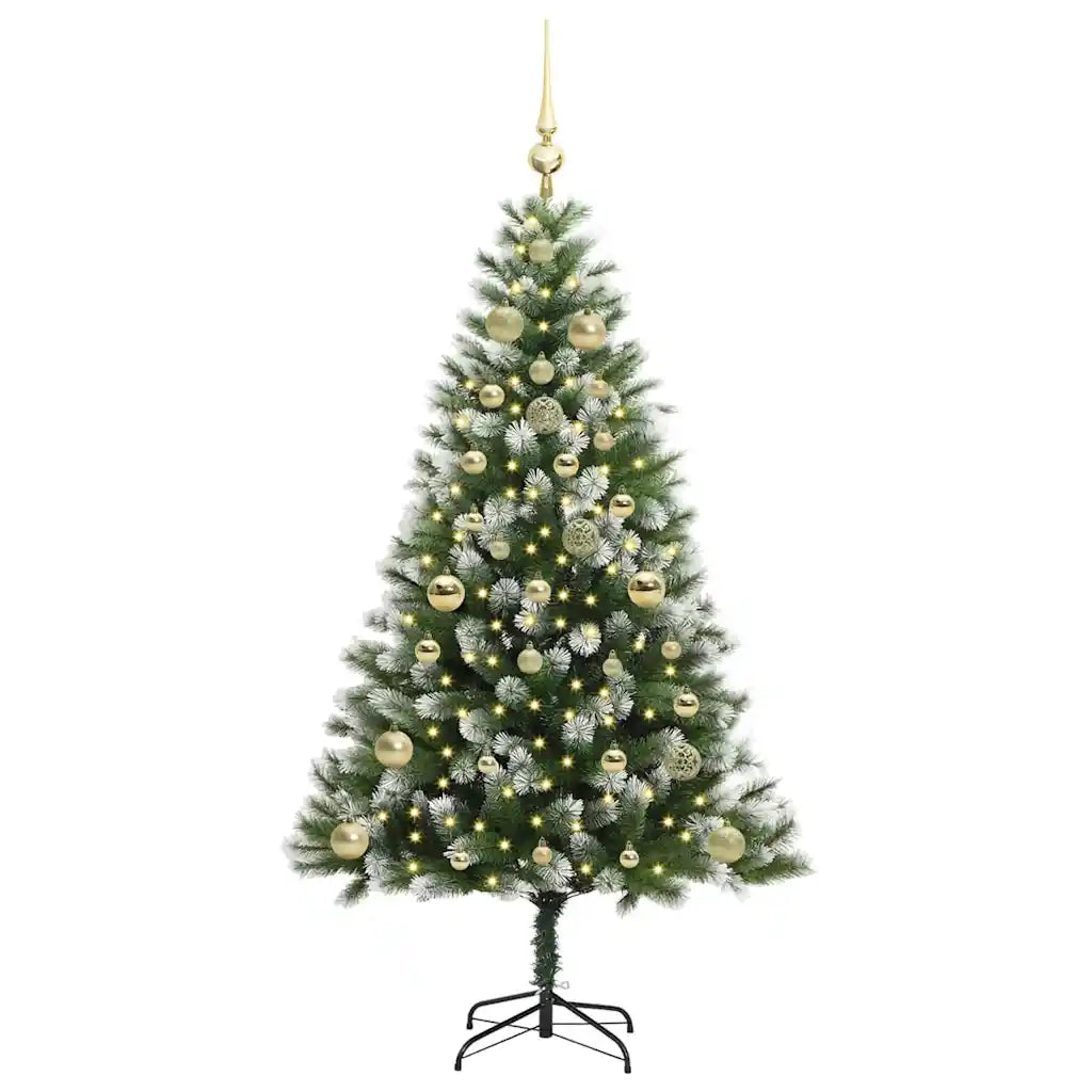 Albero di Natale artificiale a cerniera con neve fioccata 3395437