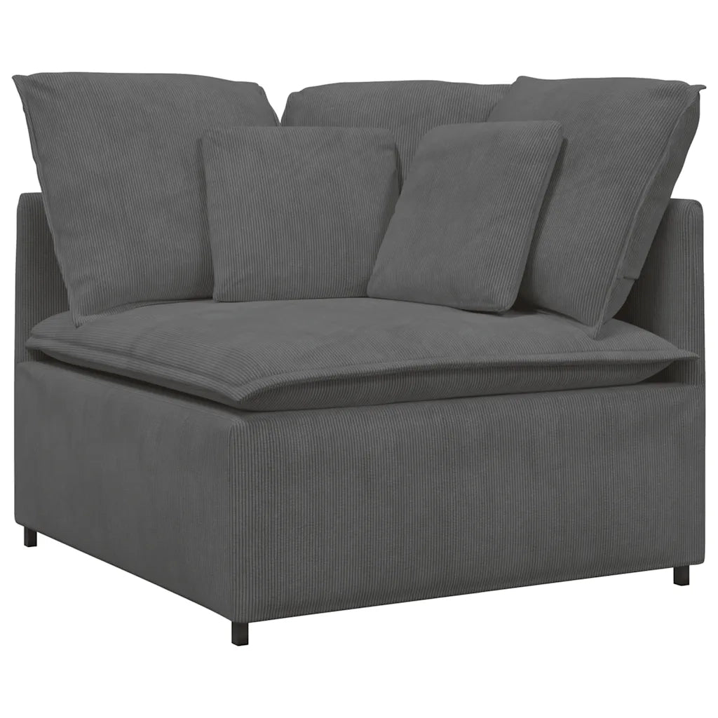 Modulo Angolare Divano Modulare con Cuscini Grigio Scuro 100 cm CFW5094146
