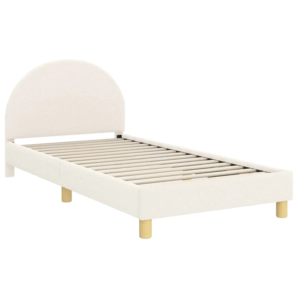 Struttura letto bambini con testata Crema 90 x 200 cm 42011036