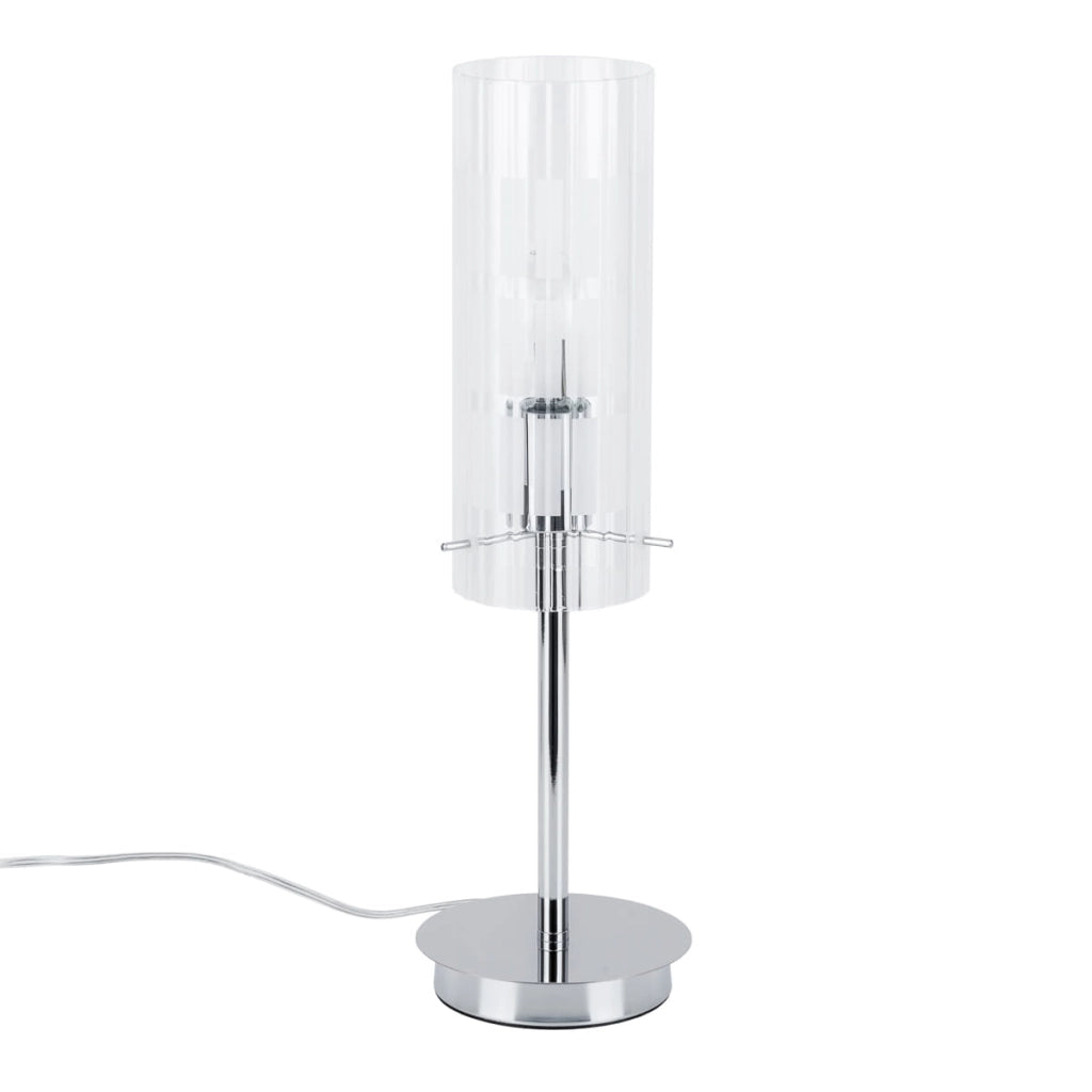 Lampada da tavolo Italux Max cromata vetro E27 46cm