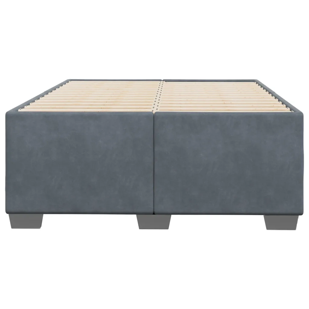 Giroletto senza Materasso Grigio Scuro 120x190 cm Velluto 3284620