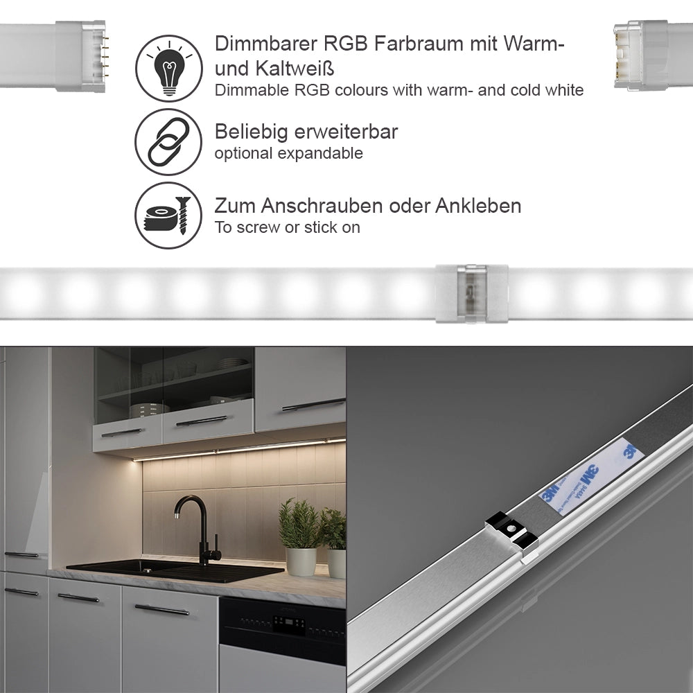 Vicco Striscia LED Bianco 80 cm con starter pack