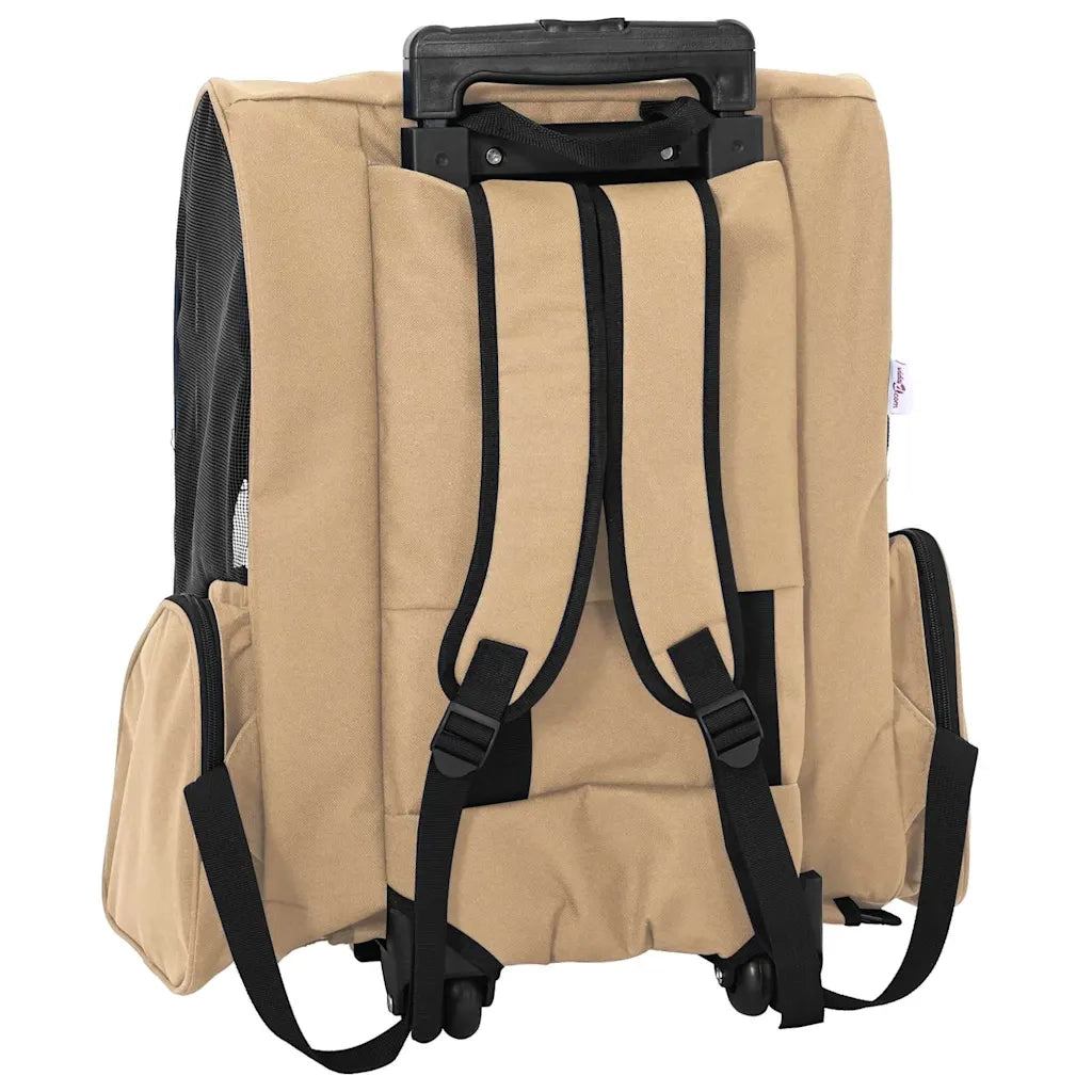 Carrello per Animali 3 in 1 Design Sabbia 48x32x(57-106) cm Tessuto Oxford CFW8356472