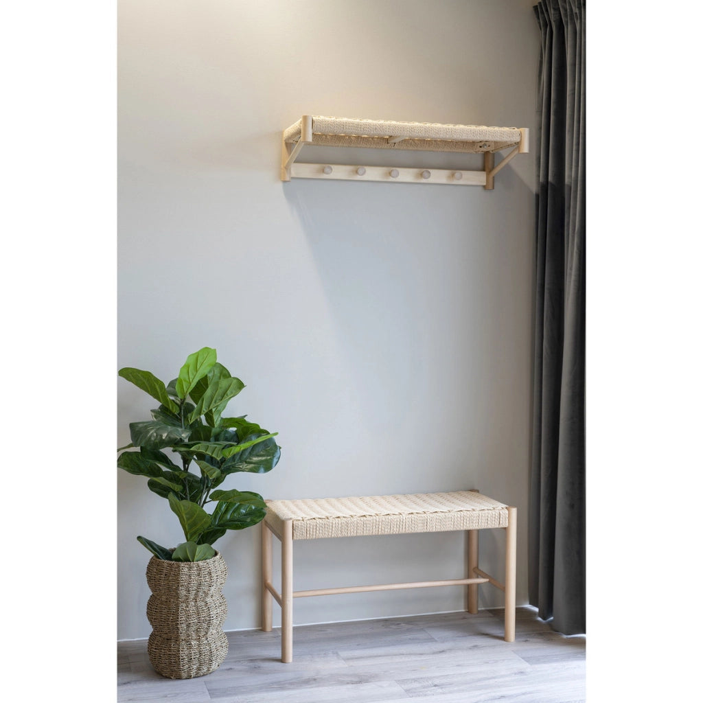 Panca Abano, Marrone, Legno, 35x80x45 cm