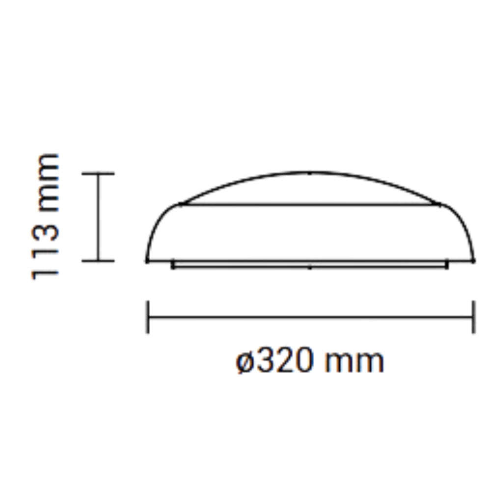 Plafoniera led da soffitto 13 watt rotonda impermeabile ip65 1050 lumen bianco