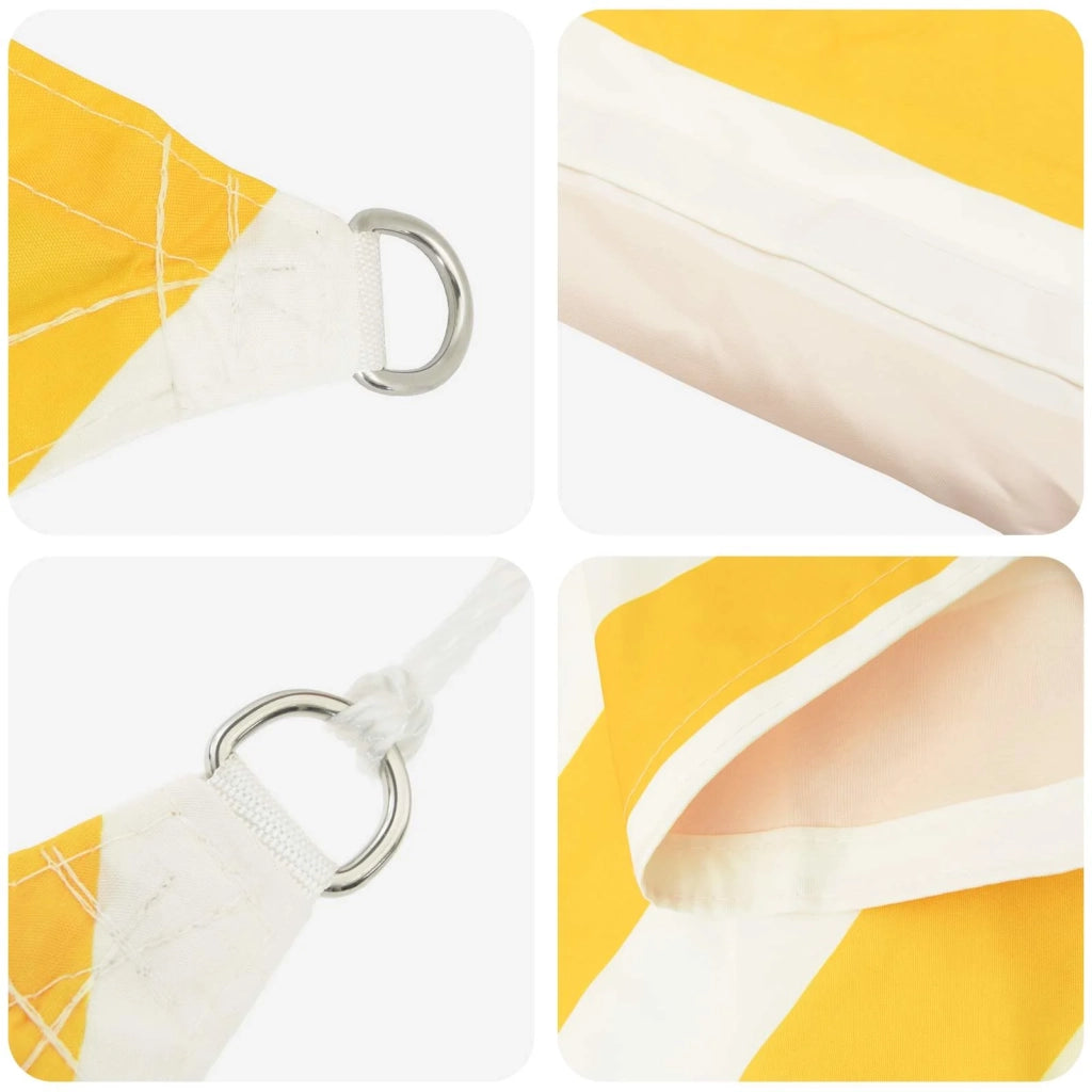 Vela Parasole | Telo Ombra | Vela da ombra solare Giallo e Bianco 3 x 3 m
