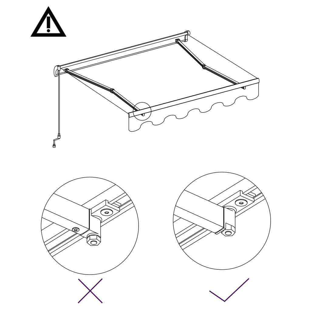 Tenda da Sole | Tenda parasole Retrattile Manuale 300x250 cm Blu e Bianca