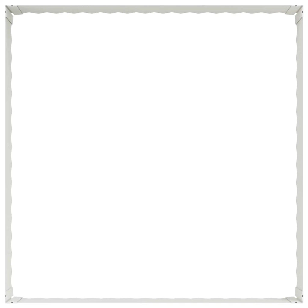 Bordura per Prato 100 x 100 x 35 cm Acciaio Bianco 8008975