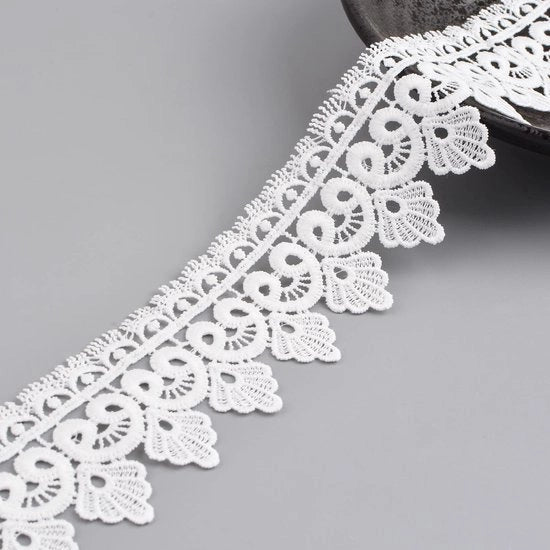 Trim per naia e artigianato DIY in bianco