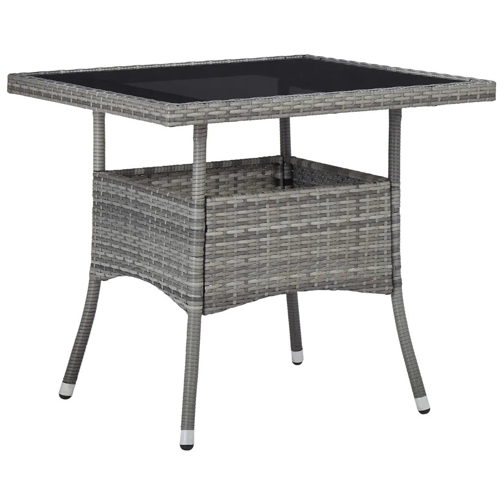 Set Mobili da Pranzo da Giardino 3 pz Grigio Polyrattan Acacia 3058315