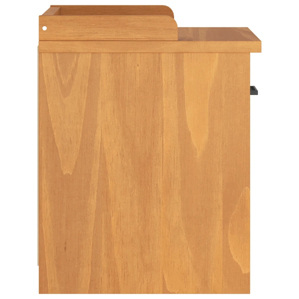 Panca da Corridoio-Sgabello-Panca con Contenitore SANDNES 45x40x50 cm Legno Massello di Pino 131427