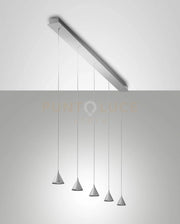 DELTA SOSPENSIONE 5 LUCI ALLUMINIO 3443-48-212