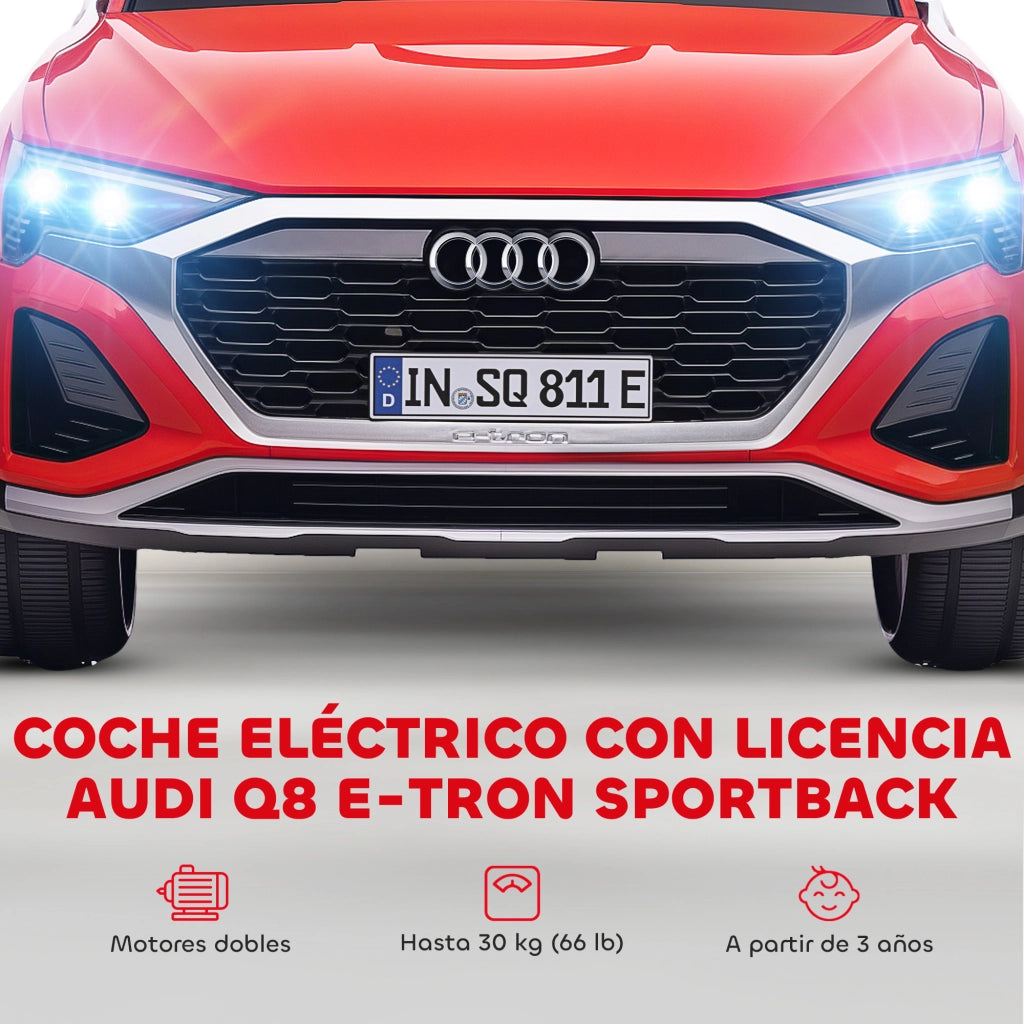 Auto Elettrica per Bambini Audi Q8 e-tron Sportback ¨C Minimal ¨C Rosso